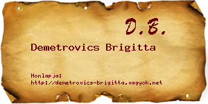 Demetrovics Brigitta névjegykártya